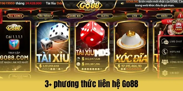 Có thể liên hệ Go88 bằng cách nào? 