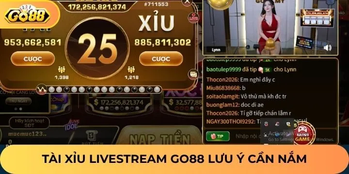 Các quy định cần biết trong tài xỉu livestream Go88
